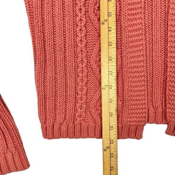 Ann Taylor Loft Studio Cardigan Sweater Womens Small Pink Granny Core Open Knit - Picture 13 of 16